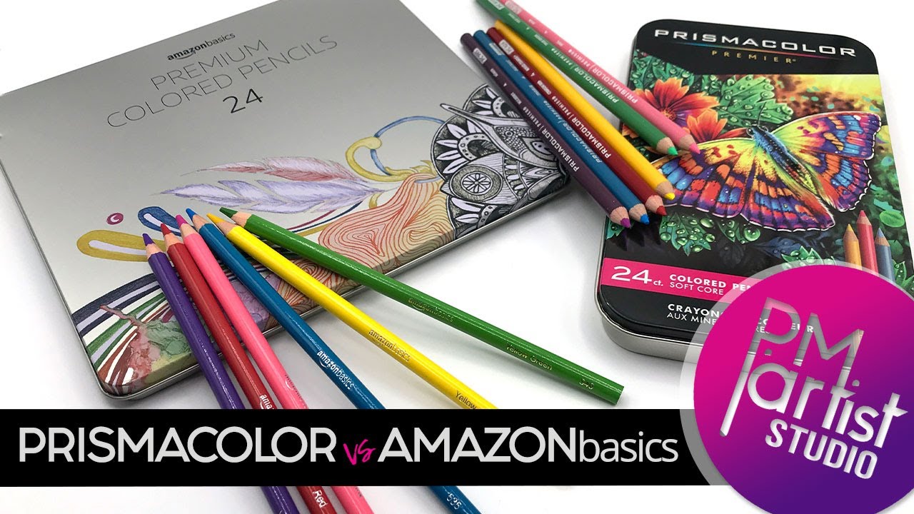 COLORED PENCILS Prismacolor vs. AmazonBasics – Color Laydown, Price & Availability