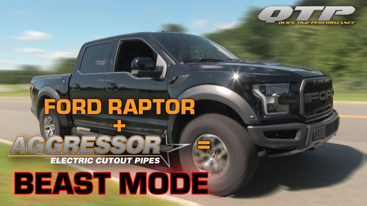 QTP 2017+ Ford Raptor Aggressor Electric Cutout