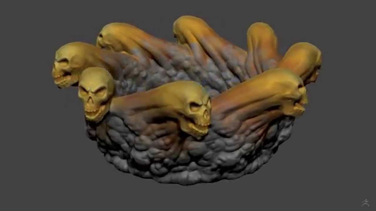flaming skulls timelapse