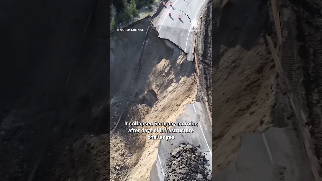 Before & After: Teton Pass, Wyoming Landslide & Highway Collapse