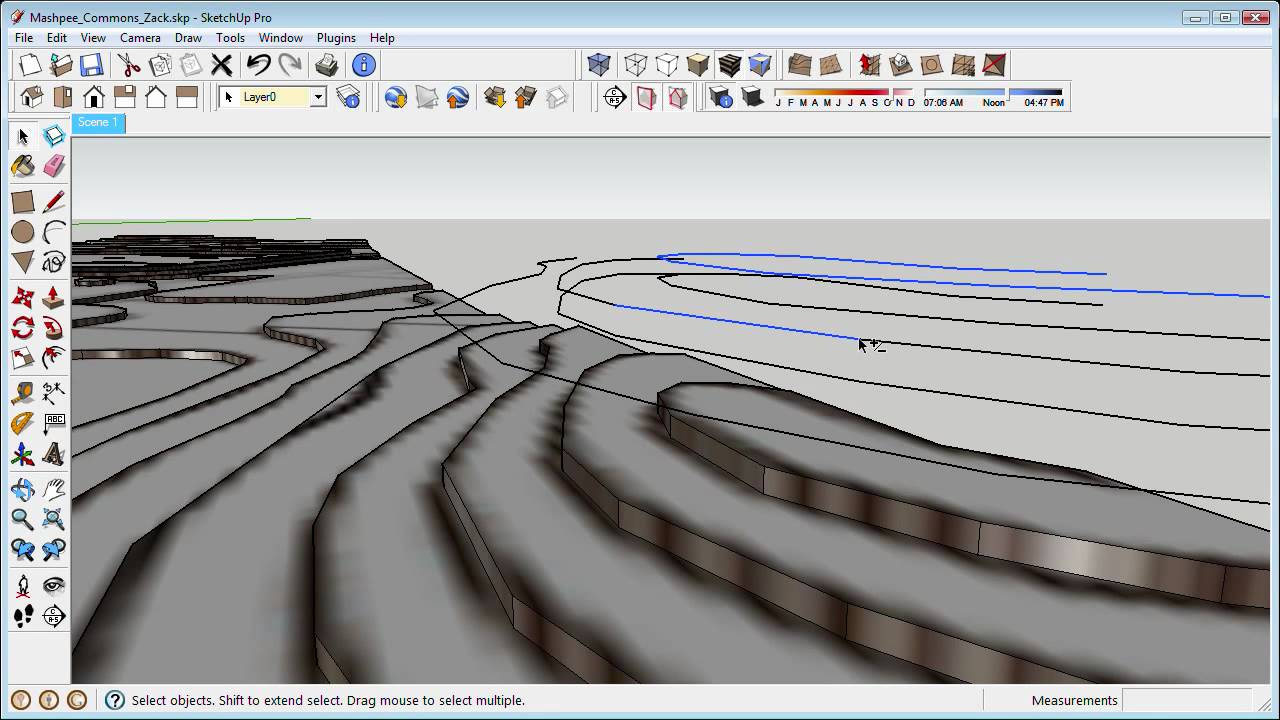 Landscape and SketchUp working with Contours Part 1