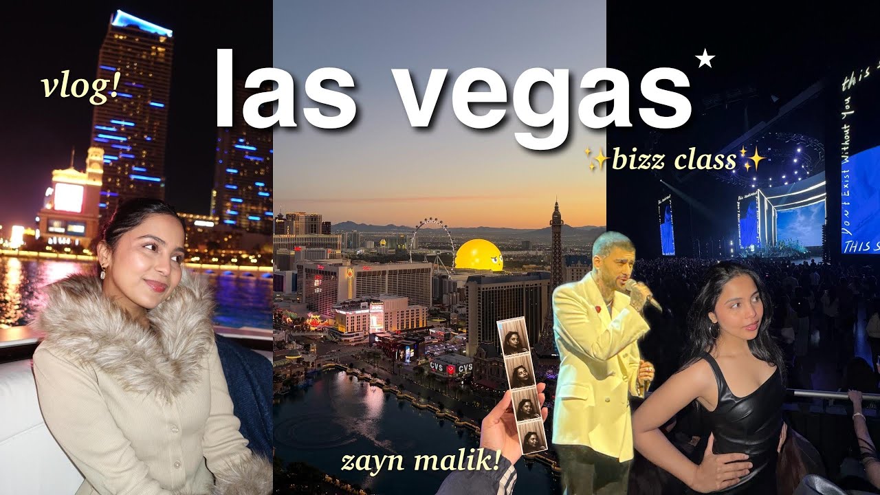 VEGAS VLOG✈️🧿emirates business class experience , zayn malik concert, shopping!! 
