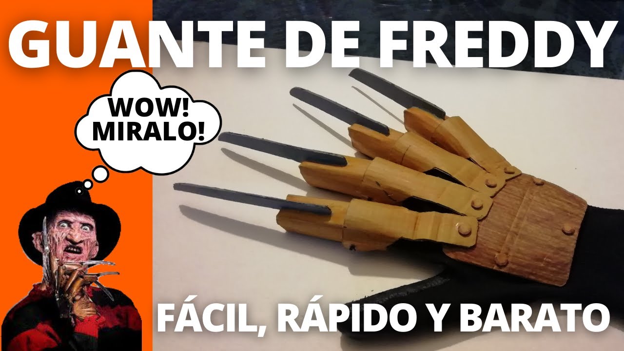 Como hacer el guante de FREDDY KRUEGER con cartón, fácil y rápido!!!