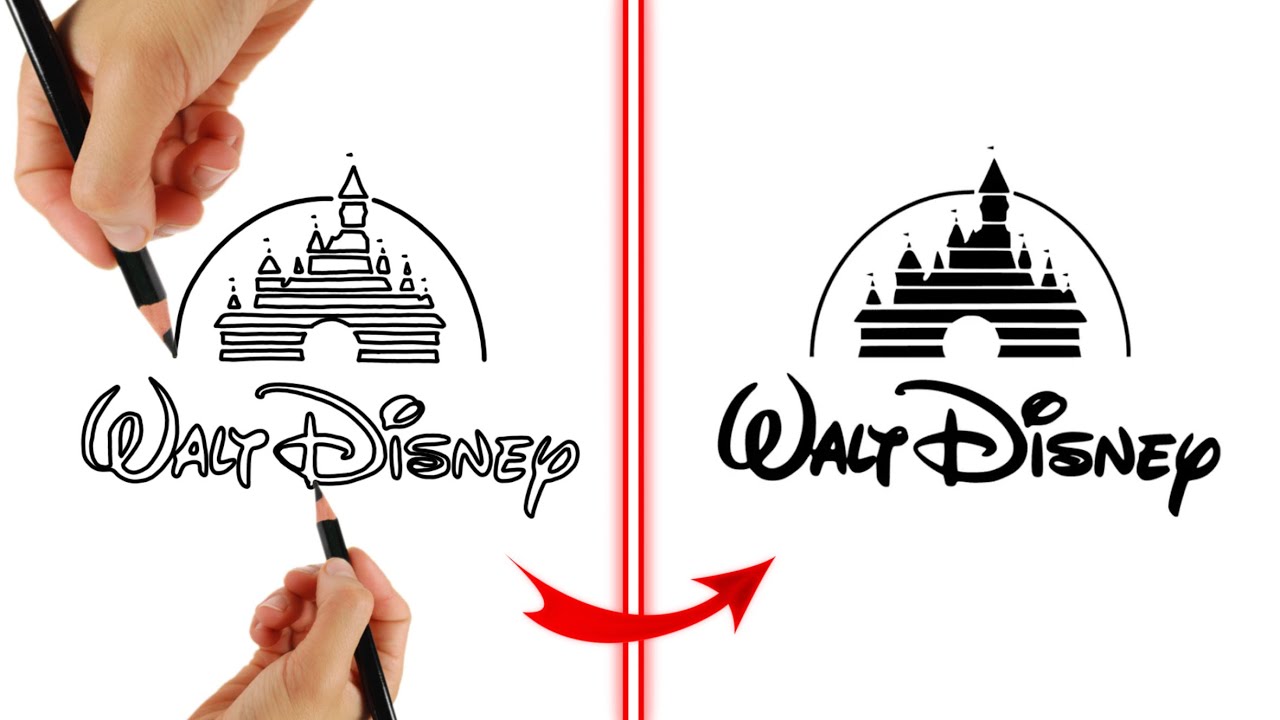 How To Draw DISNEY Logo Step by Step Easy