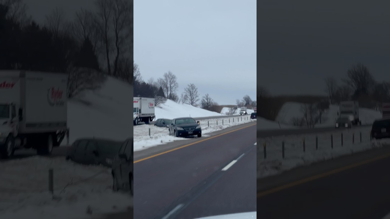 Car Crash Winter USA Iowa  i80 #carcrash #automotive