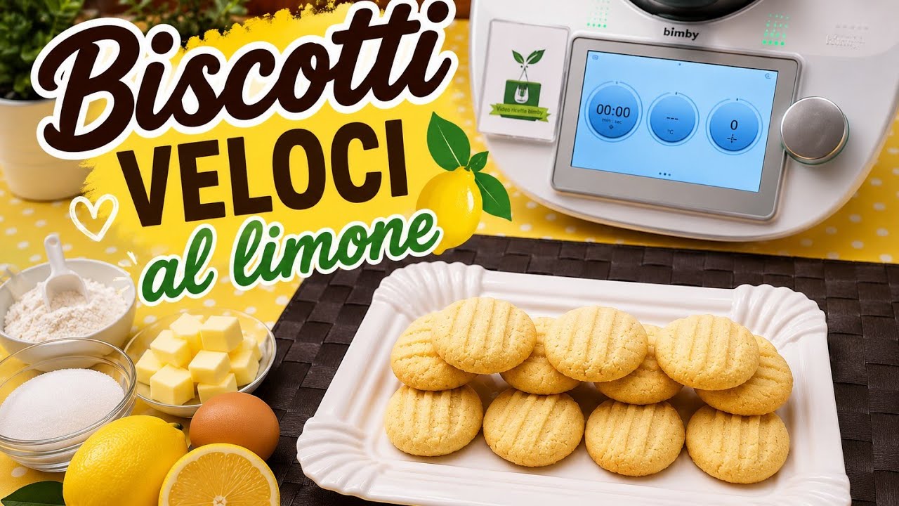 Biscotti veloci al limone per bimby TM7 TM6 TM5 T31 TM21