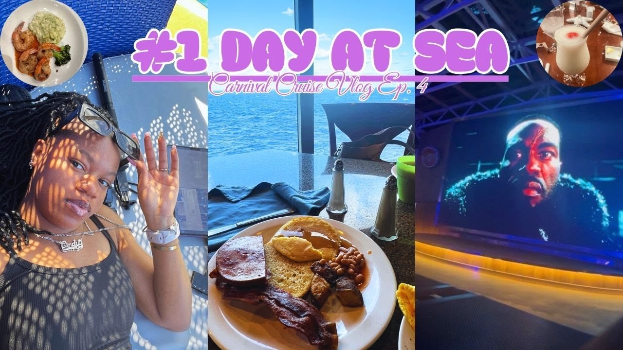 #1 Day at Sea 🌊 | Relaxing Cruise Vlog & Sea Day Fun on Carnival! 🚢✨