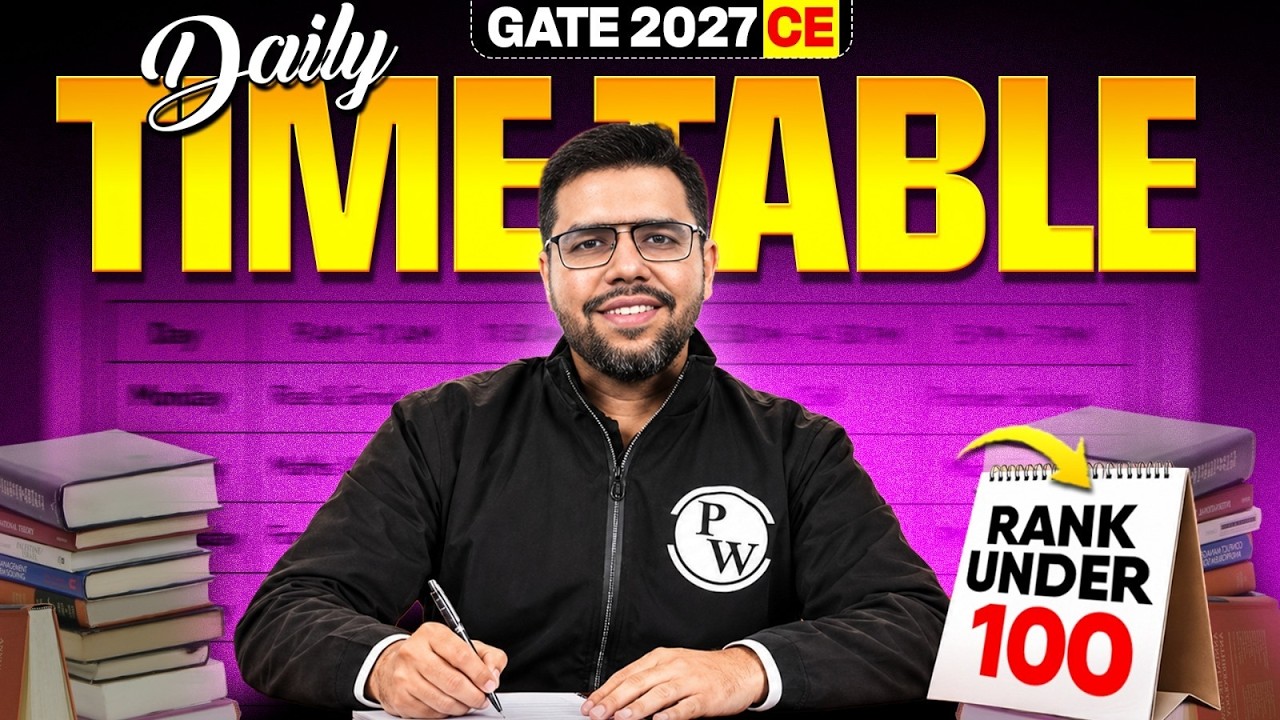 GATE 2027 Civil Engineering Preparation | Best Daily Routine to Secure AIR Under 100