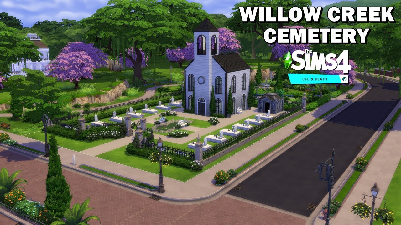 Willow Creek cemetery | The Sims 4 speed build NO CC 🪦