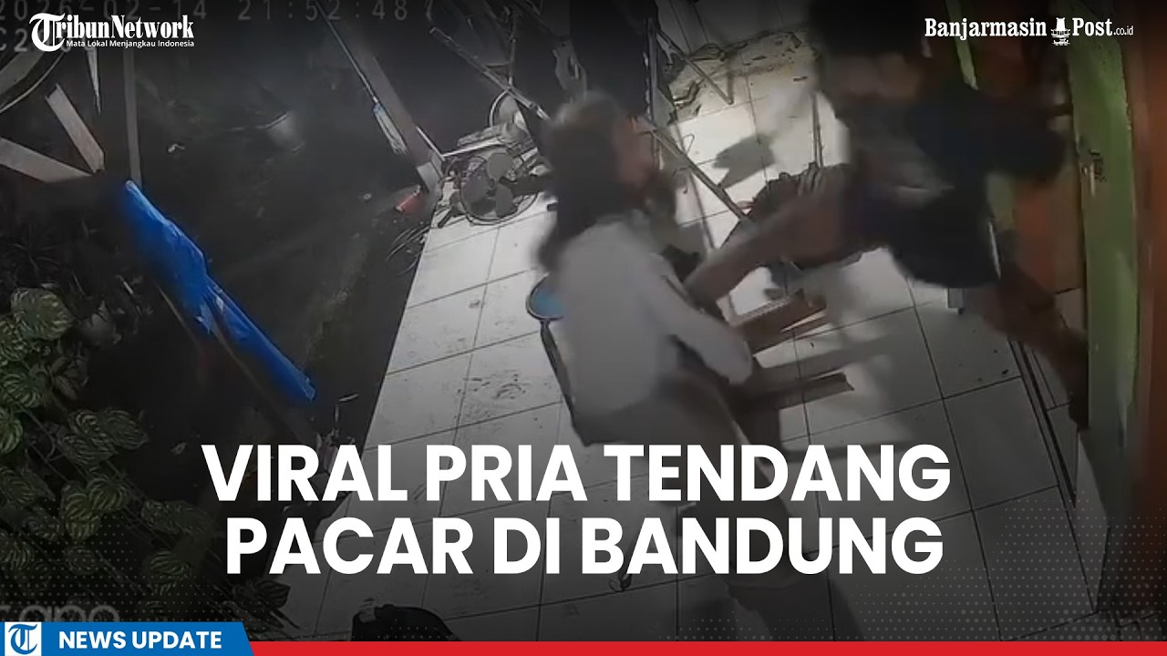 Bikin Geram! Detik-detik Pria Tendang Pacar, Rekaman CCTV Beredar Viral