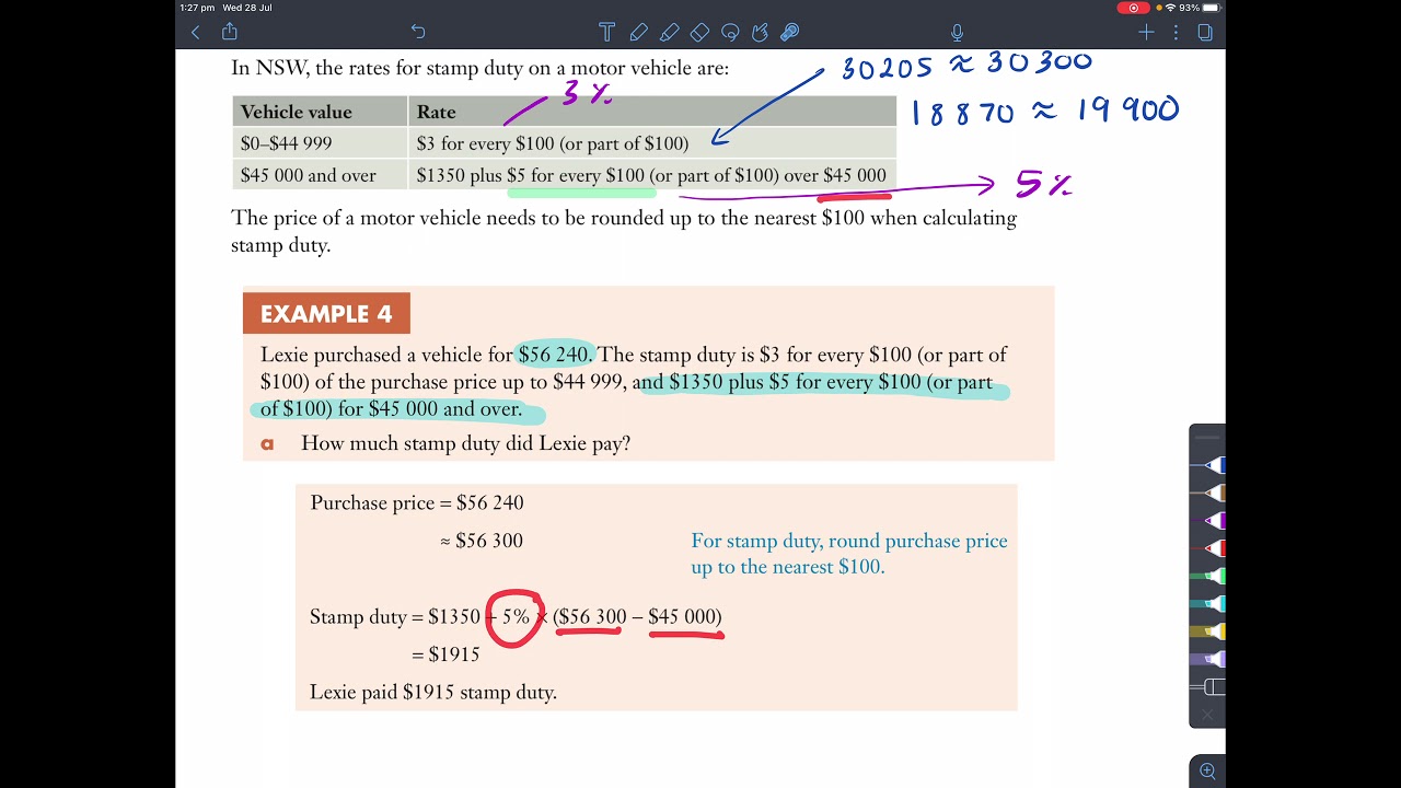 NCM11 Standard Ex9.02 - stamp duty examples