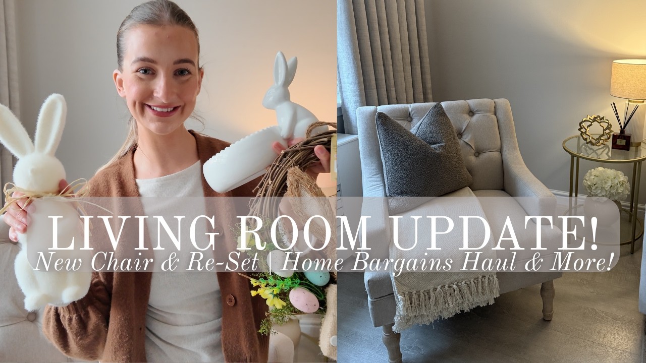 Living Room Update, NEW Chair + Home Bargains Shop With Me & Haul!