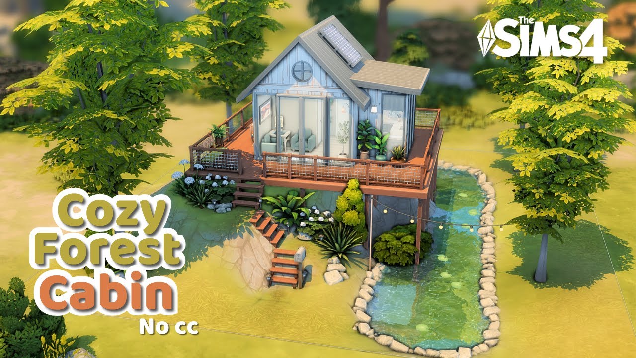 Cozy Forest Cabin | The Sims 4 Speed Build  🌿✨
