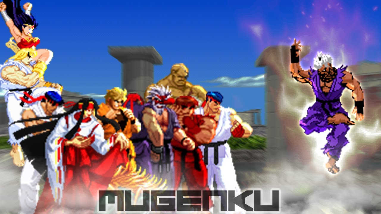 God Akuma vs Shin Ryu, Sagat, Evil Ryu, Angel Ken, Wonder Woman! Street Fighter MUGEN Multiverse