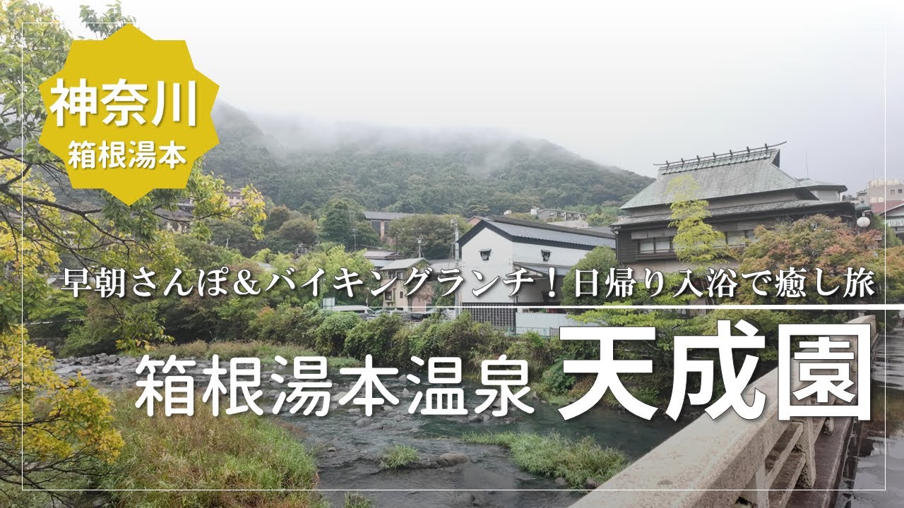 【箱根湯本温泉・天成園】早朝の箱根さんぽ＆バイキングランチ！日帰り入浴で癒し旅