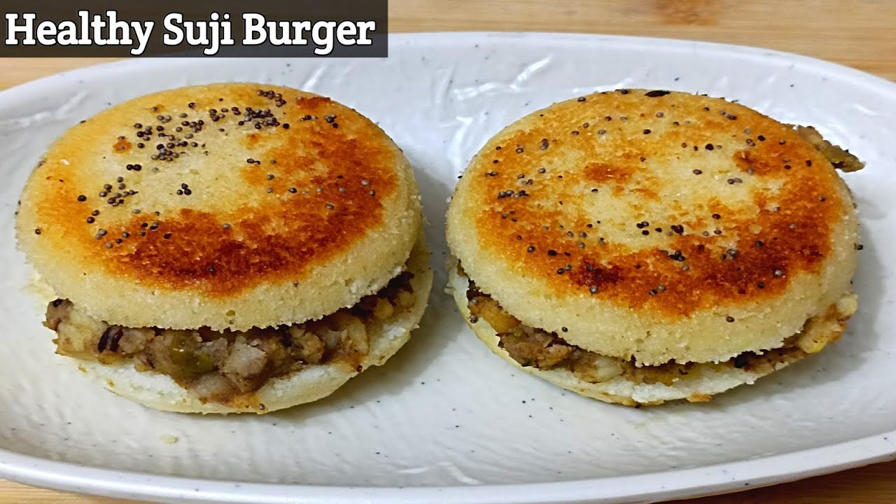 Healthy Idli Burger Recipe | Stuffed Suji Idli Burger | Healthy Burger | The Food of Home Kitchen 