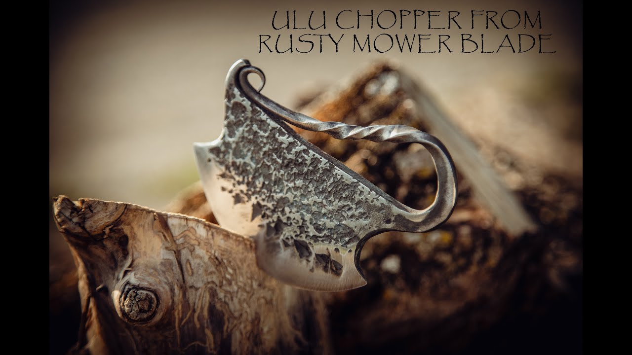 Ulu made from old used mower blade, easy blacksmith project, simple forge work. Beginner Blacksmith