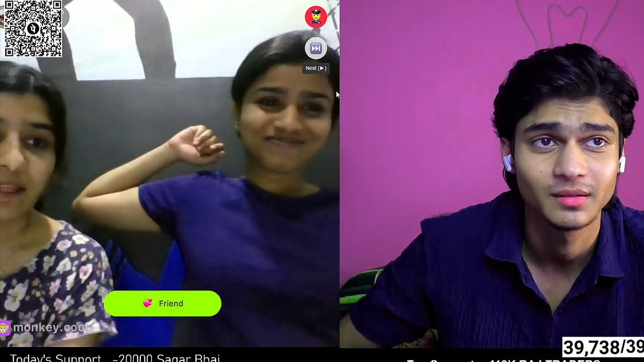 Naughty Talk 😍🥵 Cute Girl And Her Stepmom 🥰 | Monkey Chat Videos #monkey #ometv #omegle #live #love