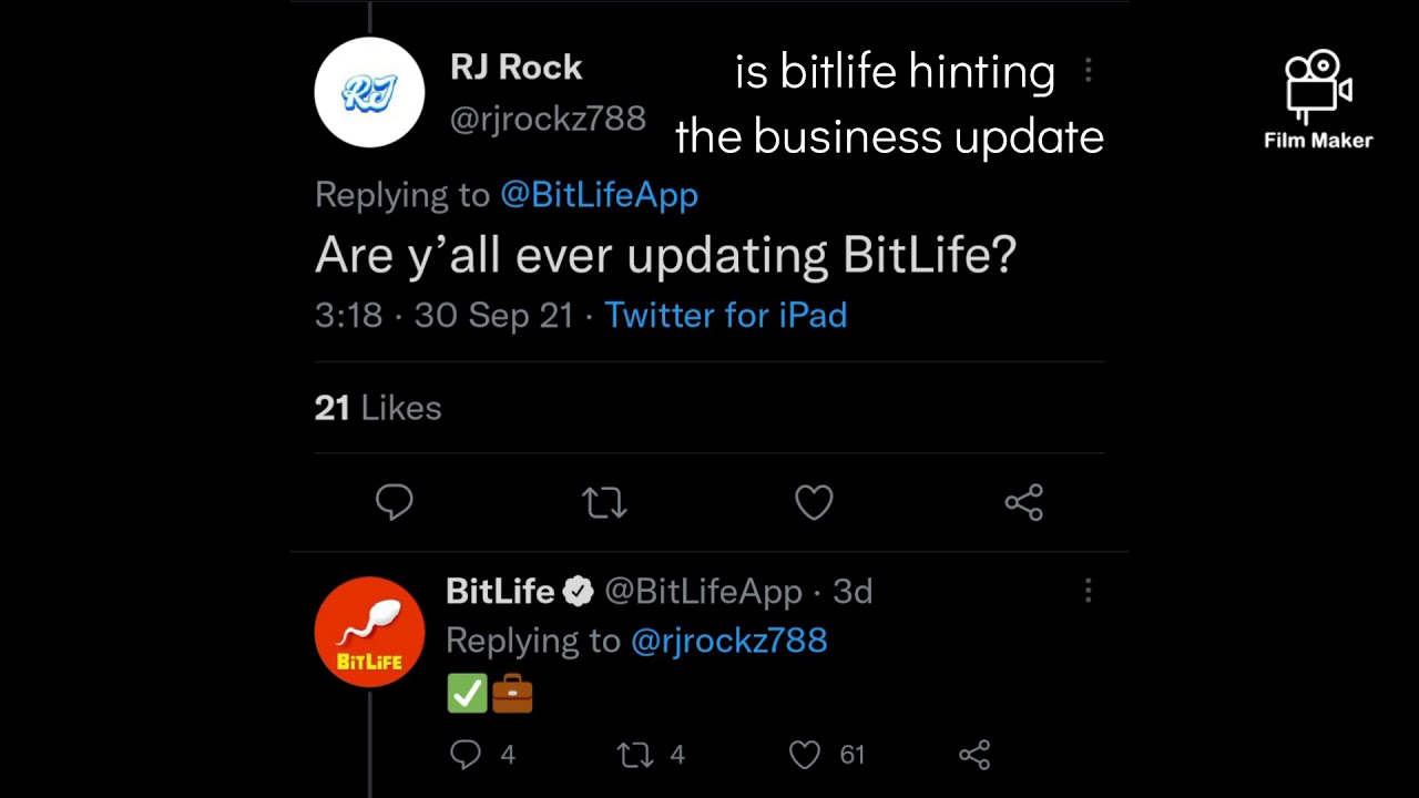 Is bitlife hinting the business update