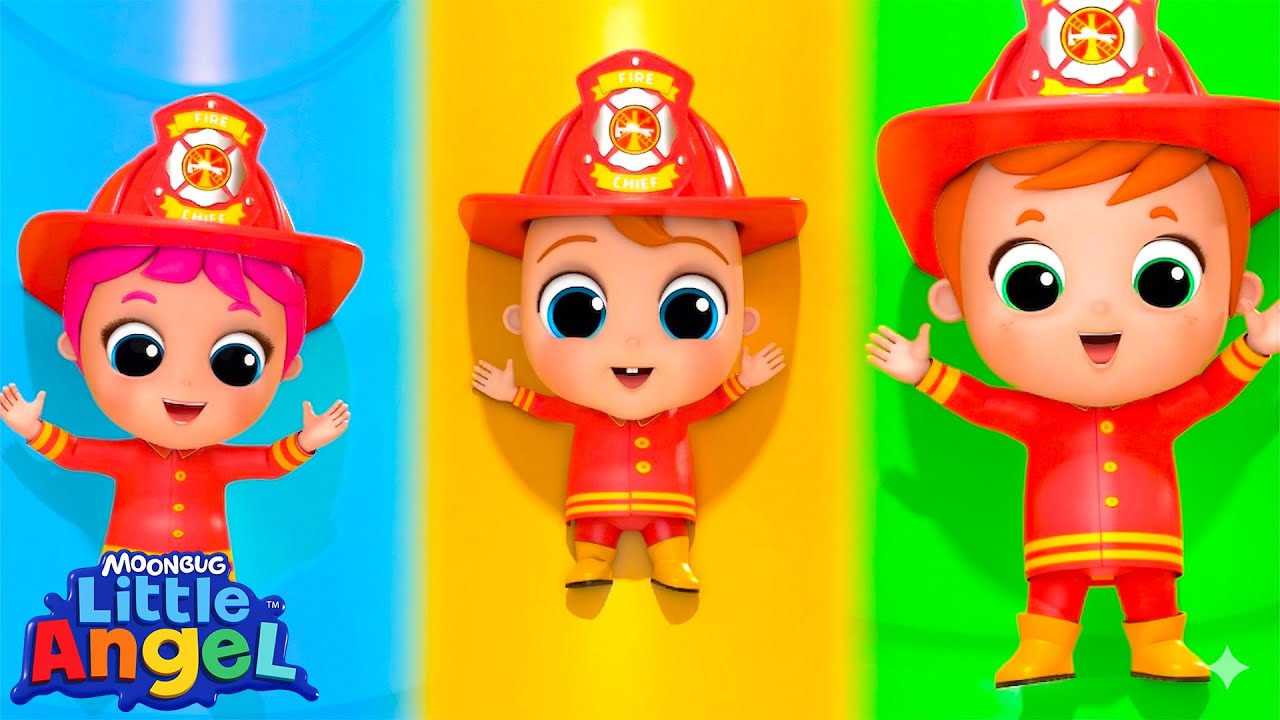 I Want To Be A Fireman + Firefighters To The Rescue👨&zwj;🚒 Little Angel Kids Songs | Bingo & Baby John