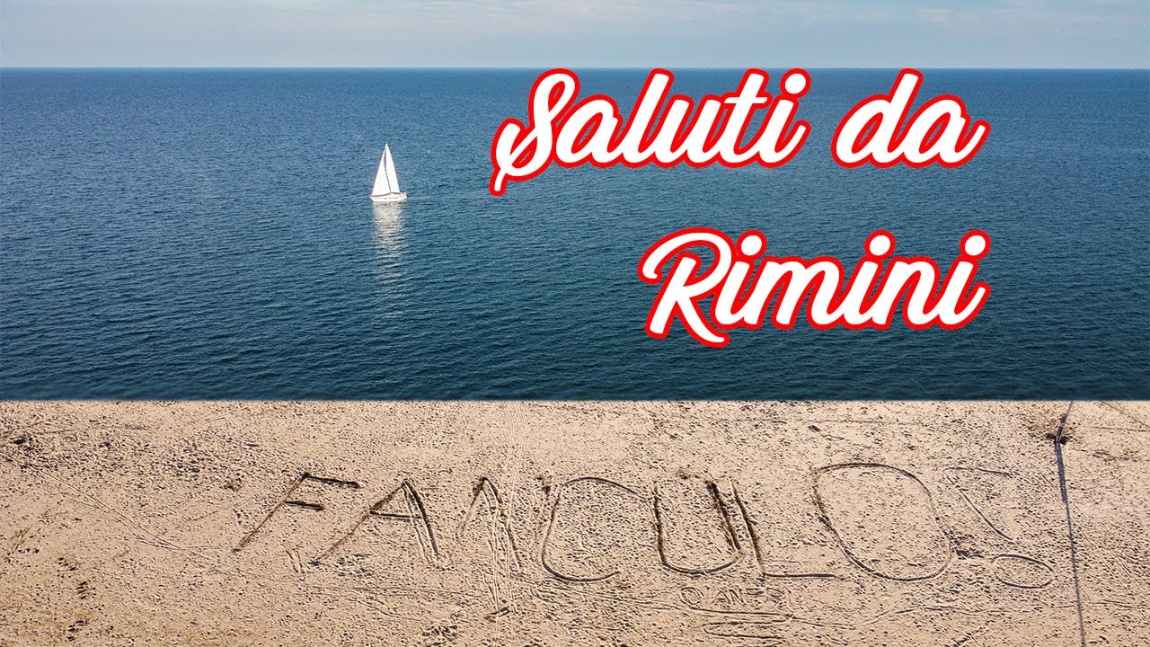 Geoglifo sulla spiaggia di Rimini - Drone