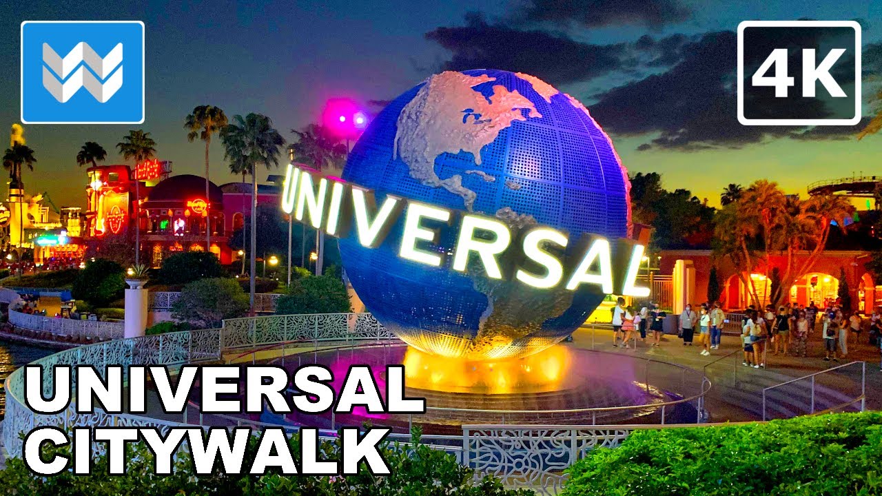 [4K] Universal Studios CityWalk Orlando Florida USA Night Walking Tour Vlog & Vacation Travel Guide