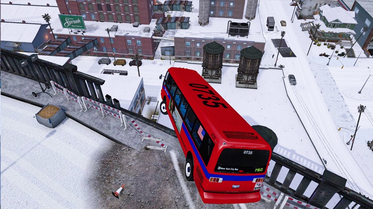 GTA 4 WINTER CRASH TESTING REAL CARS 242