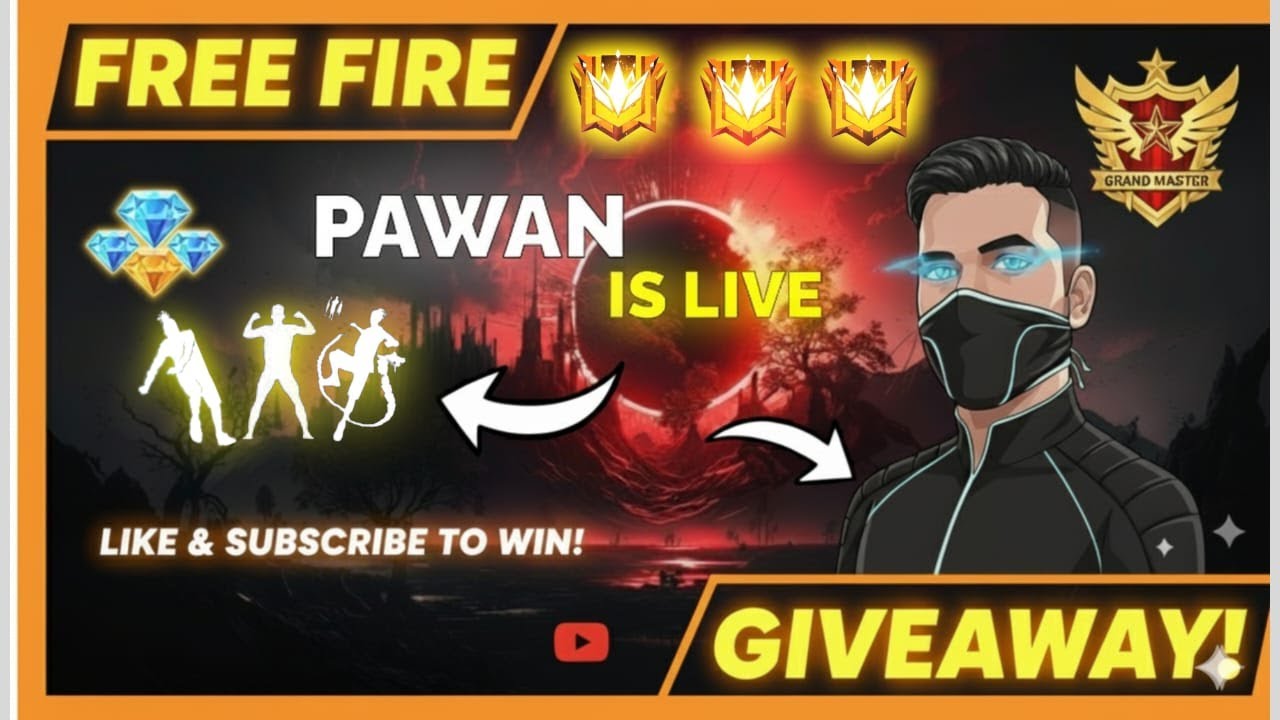 🔴PAWAN IS  LIVE  | FREE FIRE  DIAMONDS GIVEAWAY 🔥 | BIG GIVEAWAY TODAY  #pawanfflive #livegiveaway