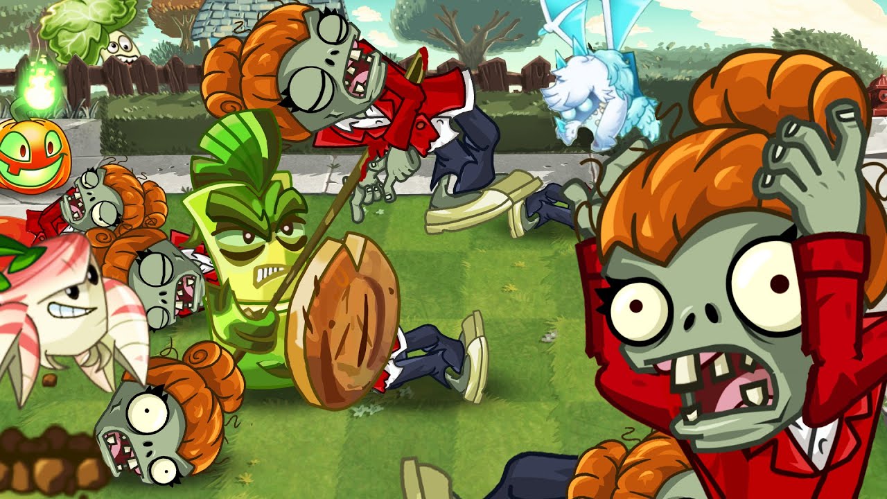 Все ближники в игре против спама Консультанток из З-Корп. Спам от PvZ Дичи!