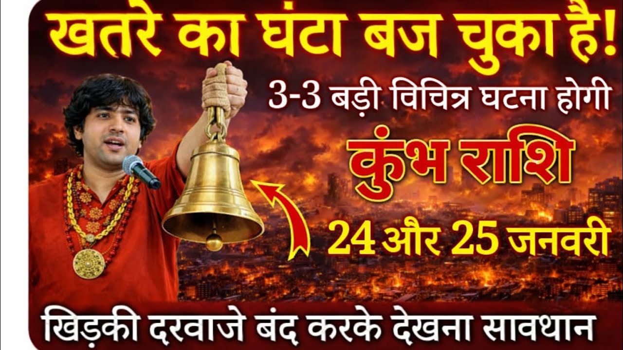 कुंभ राशि 24 और 25 जनवरी खतरे का घंटा बज चुका है, इन 3 चीजों से हाथ धोना पड़ेगा।#kumbh rashi