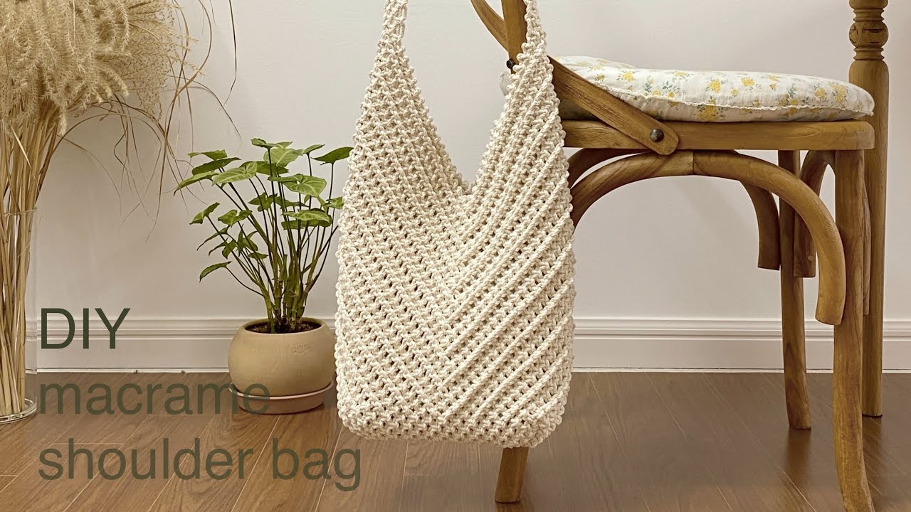 DIY | macrame shoulder cross eco bag | эко-сумка через плечо в технике макраме