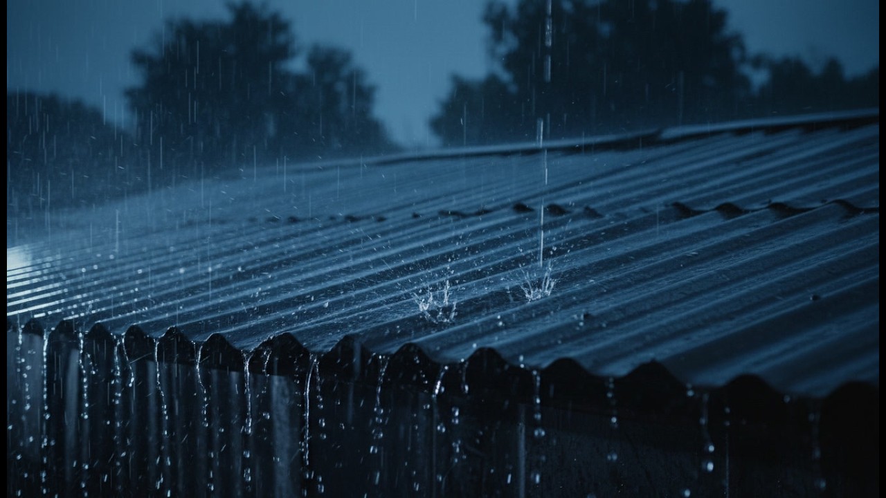 No Ads Rain Sounds for Sleeping - ASMR Extreme Rain on Tin Roof for Chronic Nighttime Insomnia 4