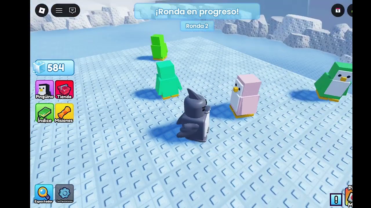 Jugando el juego de pingüinos ese ns xd