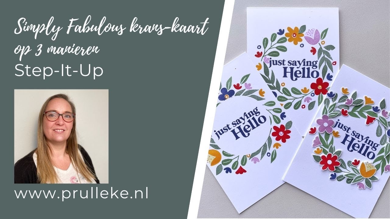Simply Fabulous krans-kaart op 3 manieren Step-It-Up