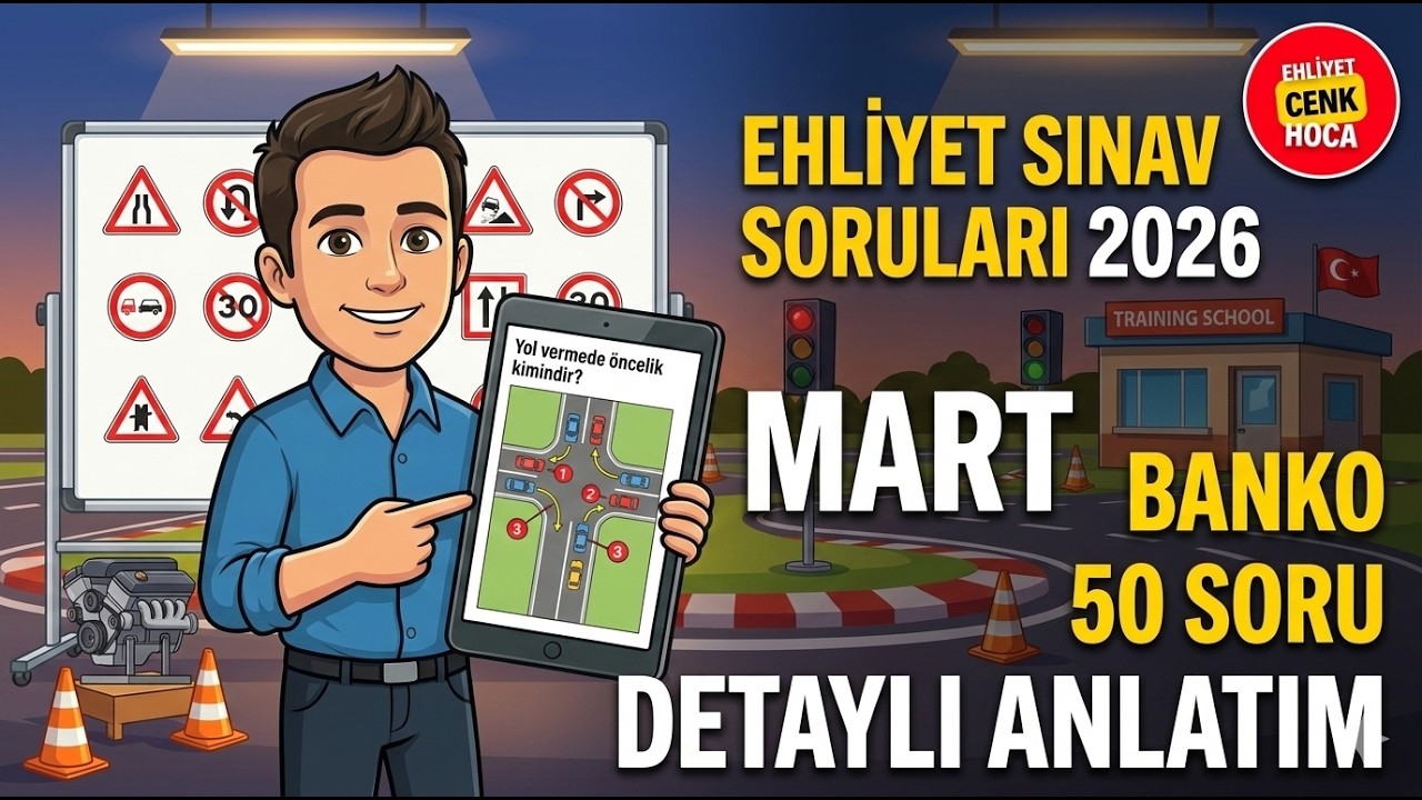 Ehliyet Sınav Soruları 2026 Mart Çıkmış Sorular