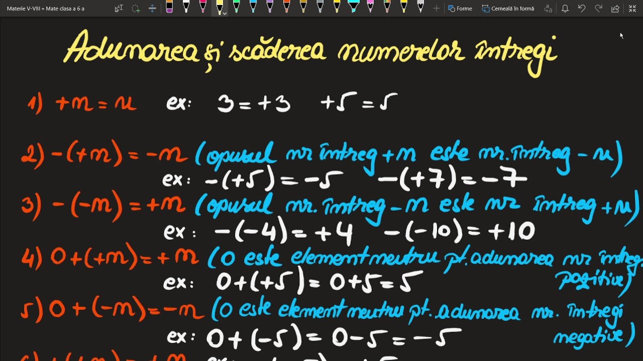Adunarea si scaderea numerelor intregi cls a 6 a Exercitii(Invata Matematica Usor-Meditatii Online)