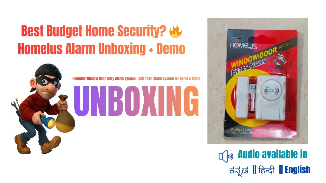 VD 63 | Homelus Window Door Entry Alarm System Unboxing