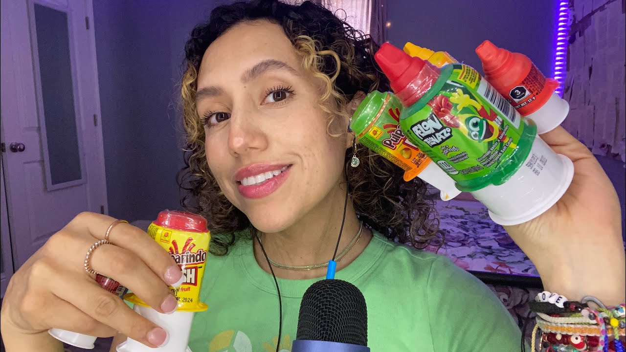 Asmr eating Mexican candy