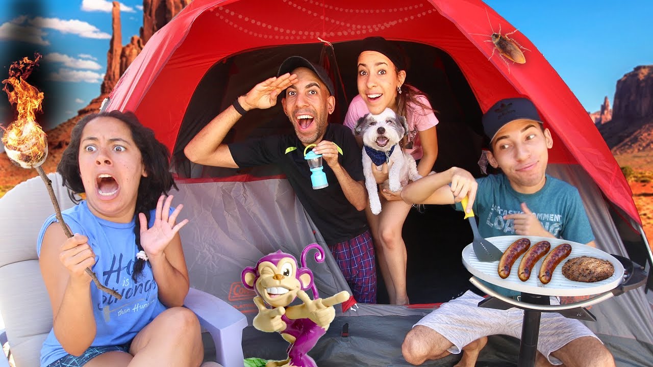 24 Hours OVERNIGHT Camping in a Tent (107&deg; Outside!)