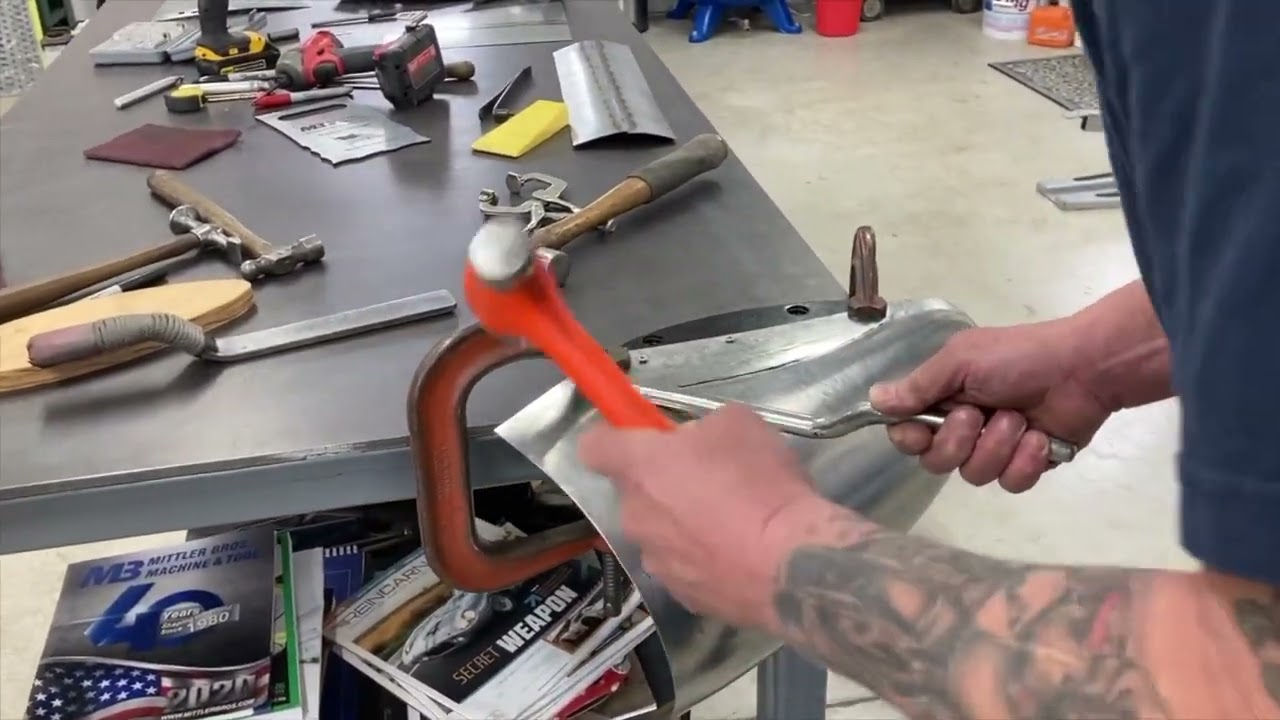 Jake's Private Metal Shaping Workshop Fabrication of half of a 1938 Chevy Headlamp Bucket