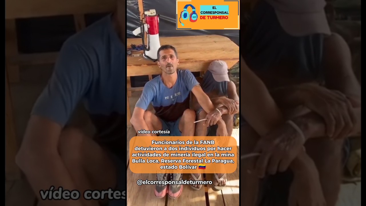 FANB DETIENE A DOS SUJETOS POR HACER MINER&Iacute;A ILEGAL EN LA MINA BULLA LOCA, EN LA PARAGUA, BOL&Iacute;VAR🇻🇪