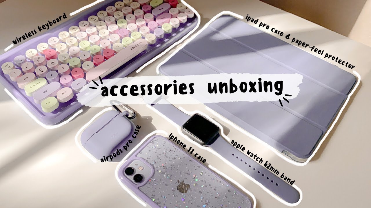 📦 unboxing new accessories for my ipad pro, iphone, apple watch ⌚️📱⌨️