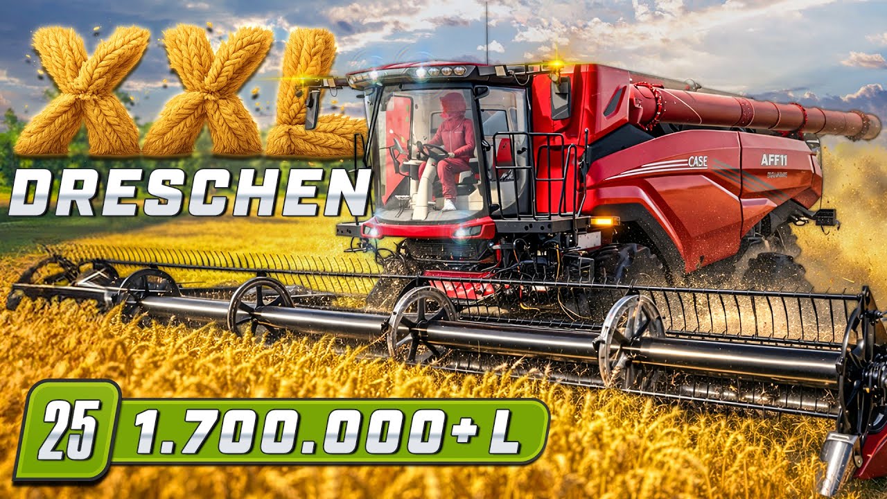 LS25 🌾 XXL DRESCHEN mit 40 SPIELERN 🚜 1.700.000+ LITER [ZIELONKA]