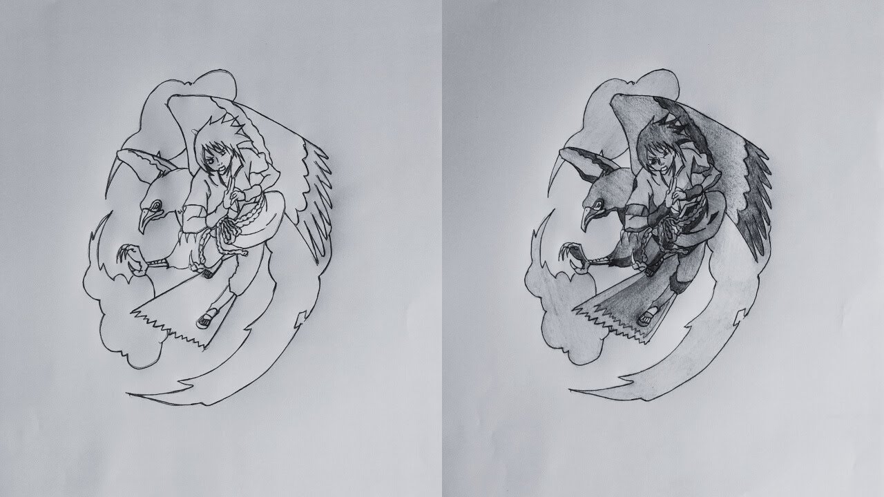 Drawing Sasuke Uchiha in Naruto Shippuden Style | Step-by-Step Anime Art Tutorial