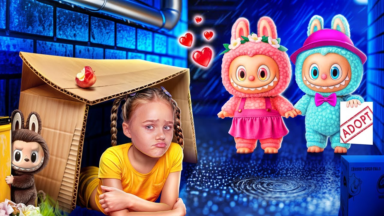 Ich wurde von einer echten Labubu-Puppe adoptiert?! Wir haben zu Hause ein Labubu gebaut!