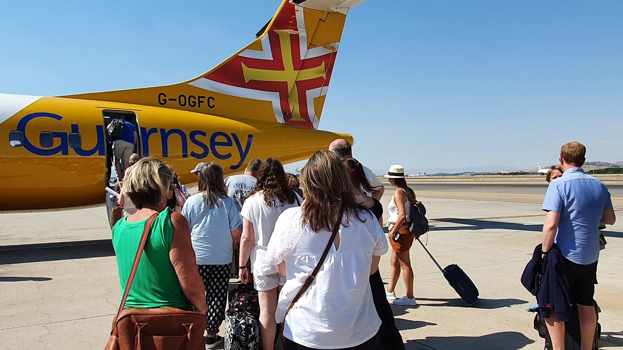 G-OGFC ATR-72 of Aurigny from Madrid to Guernsey 10.07.2022