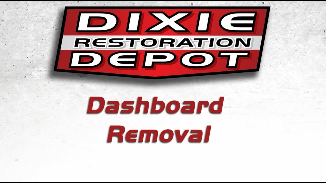 G body Dashboard Removal