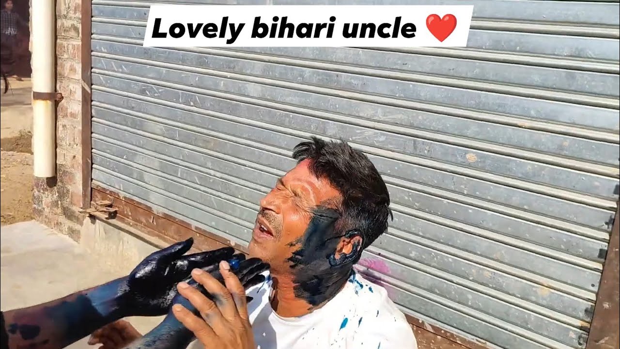 Holi painting is going on in the village with all the uncles with great pomp and show at Bihar 2025