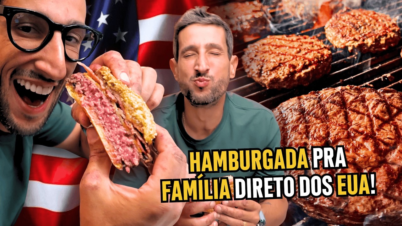 Hambúrguer pra família direto dos EUA! Netão Bom Beef