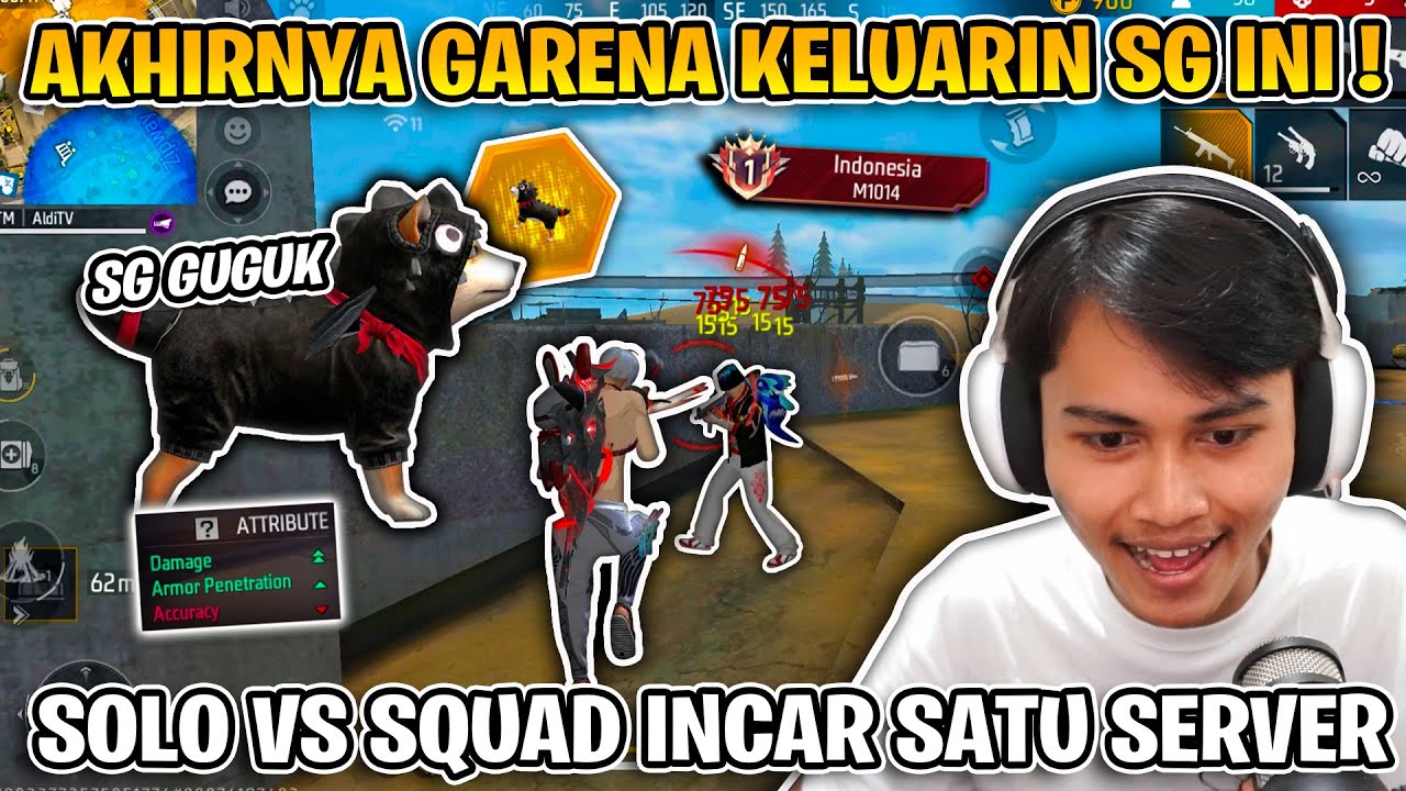 I PLAY SOLO SQUAD WITH DOUBLE SG NERVOUS!! AIMING FOR ONE ENEMY SERVER AUTO RATA!!